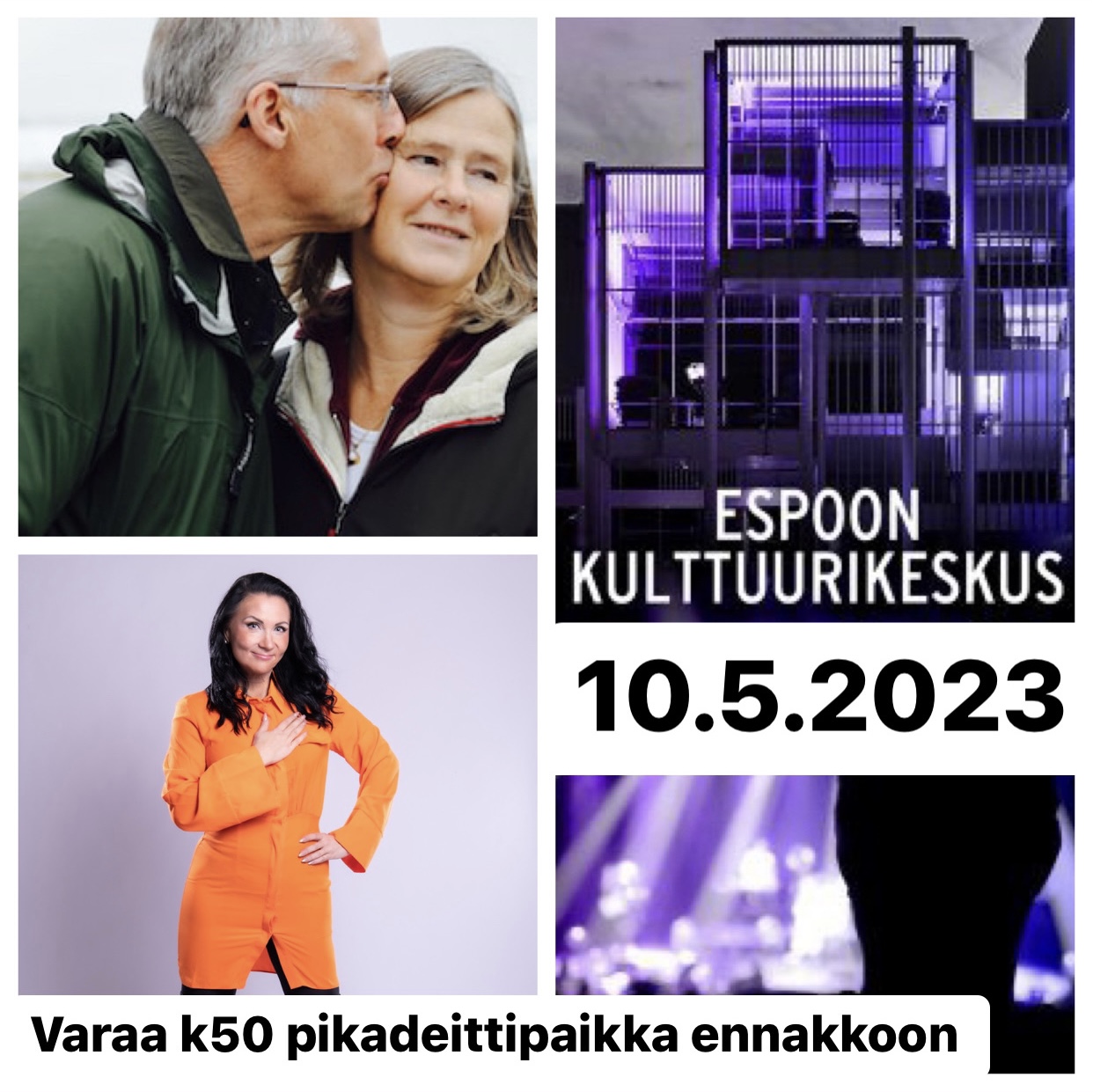 Iltapäivädeitit, suositusikäraja 50v (10.5.2023) -Espoon Kulttuurikeskus / Iltapäivädisko, yhteistyössä Deittisirkus