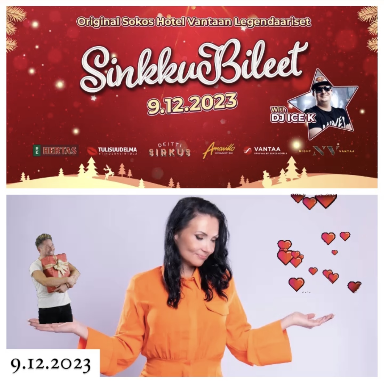 Vuoden vikat Sinkkubileet la 9.12.2023 – Deittisirkus Speed Dating Hotelli Vantaalla