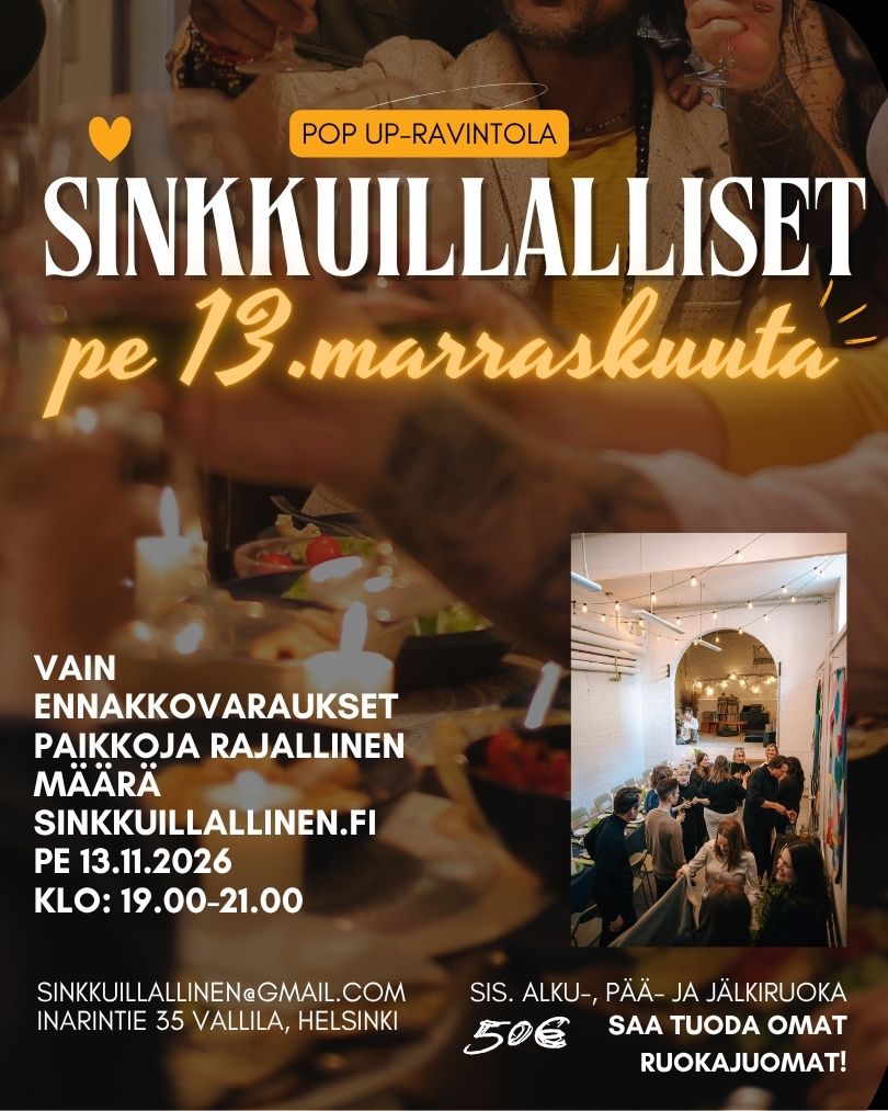 SINKKUILLALLlNEN pe 13.11.2026 (Inarintie 35, Vallilla/Helsinki, )